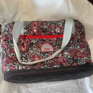 Vera Bradley Black and Red Paisley Travel Cooler Bag